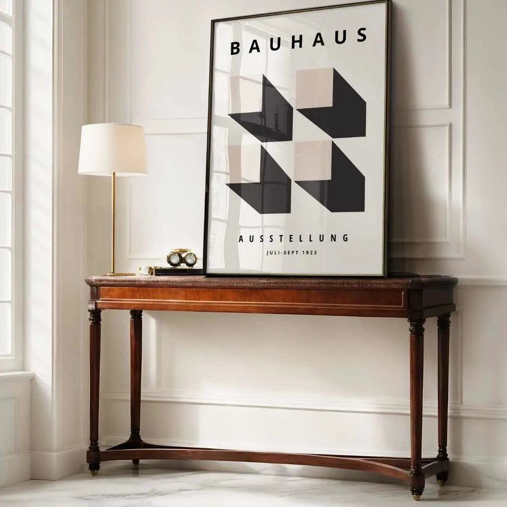 Bauhaus 3D Effect Geometrie Poster