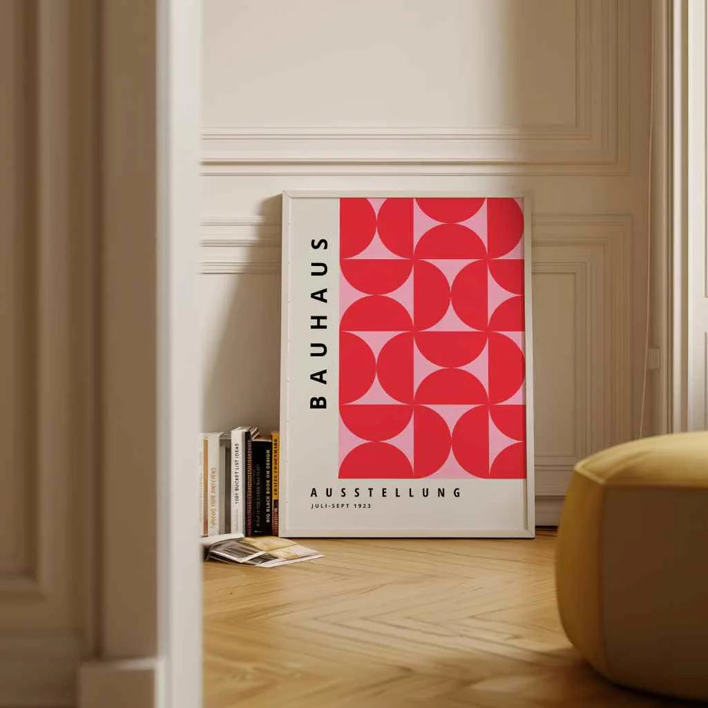 Bauhaus Rode Symmetrie Ritme Poster