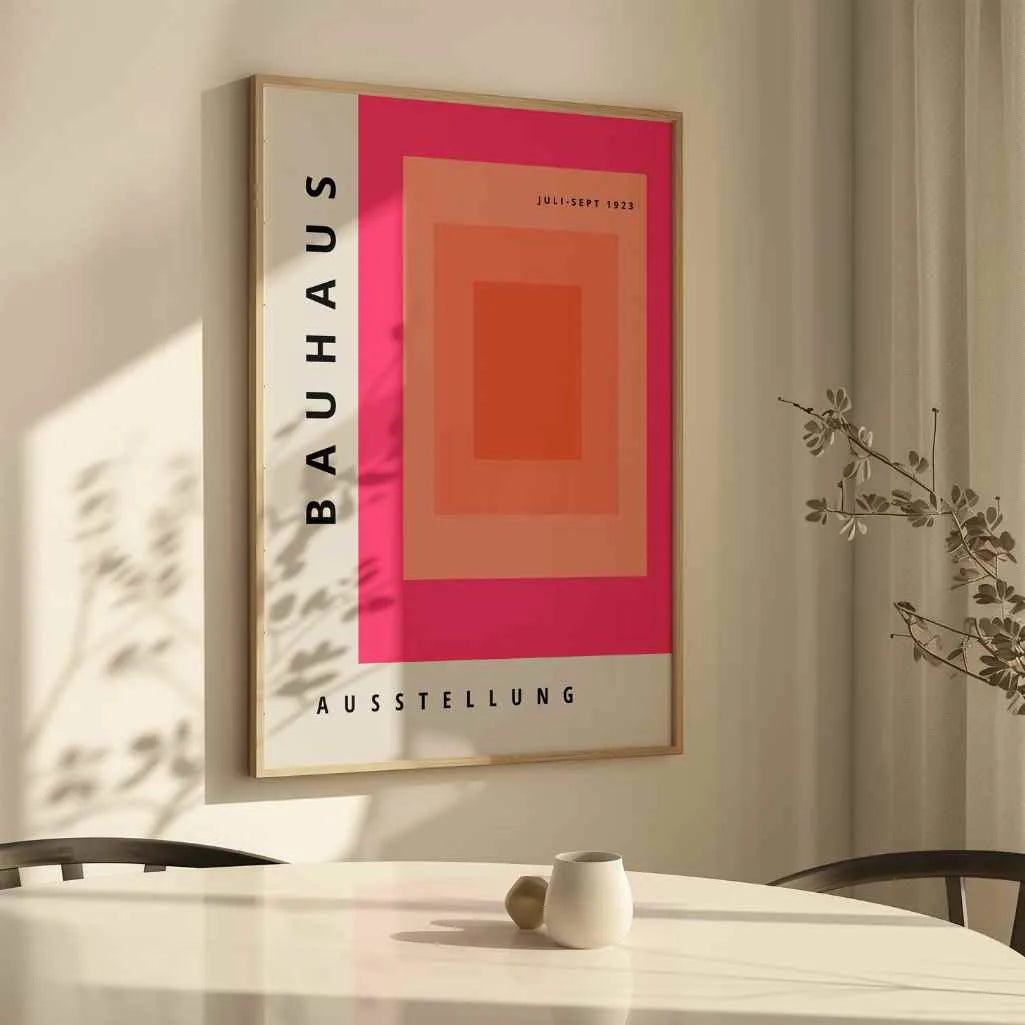 Bauhaus Roze Verloop Poster