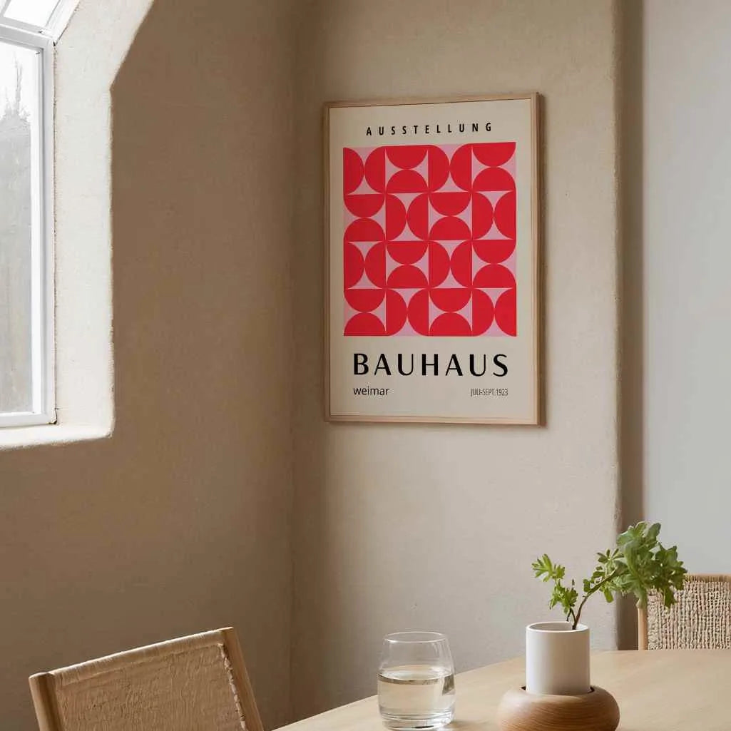 Bauhaus Rood Roze Poster
