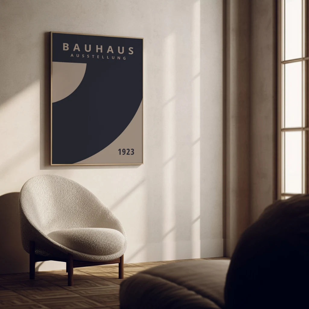Bauhaus Blauwe Spat Poster