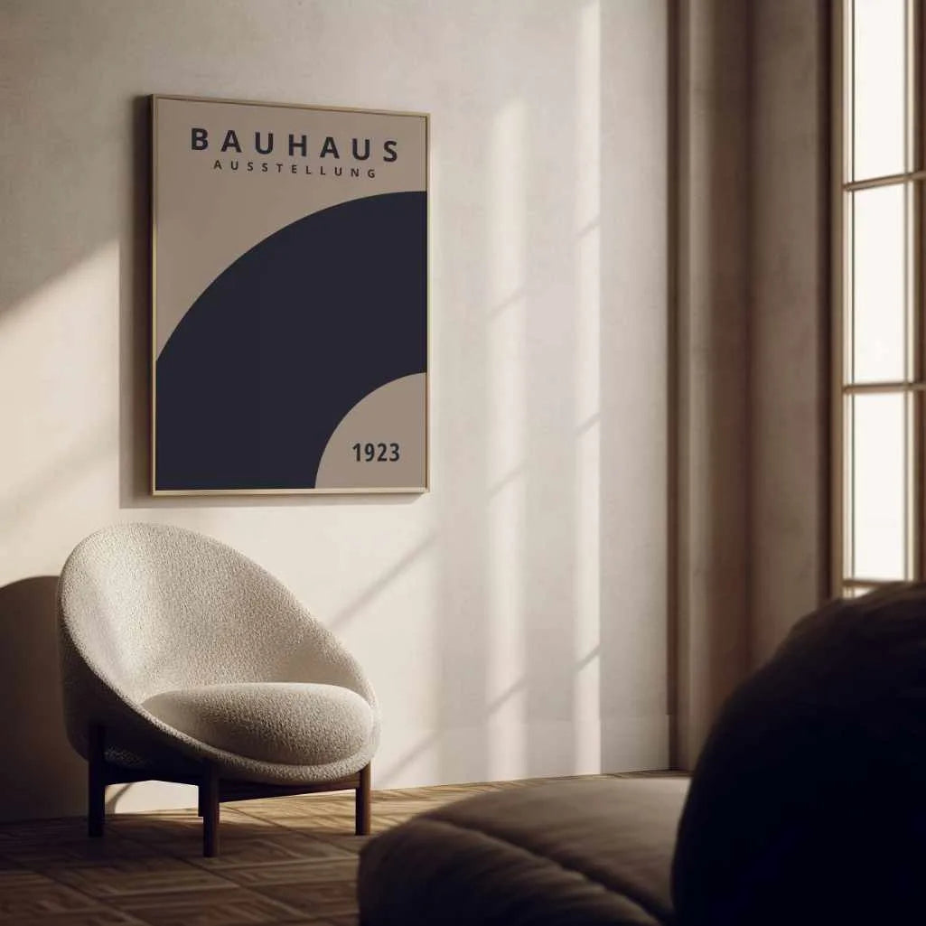 Bauhaus Blauwe Rotatie Poster