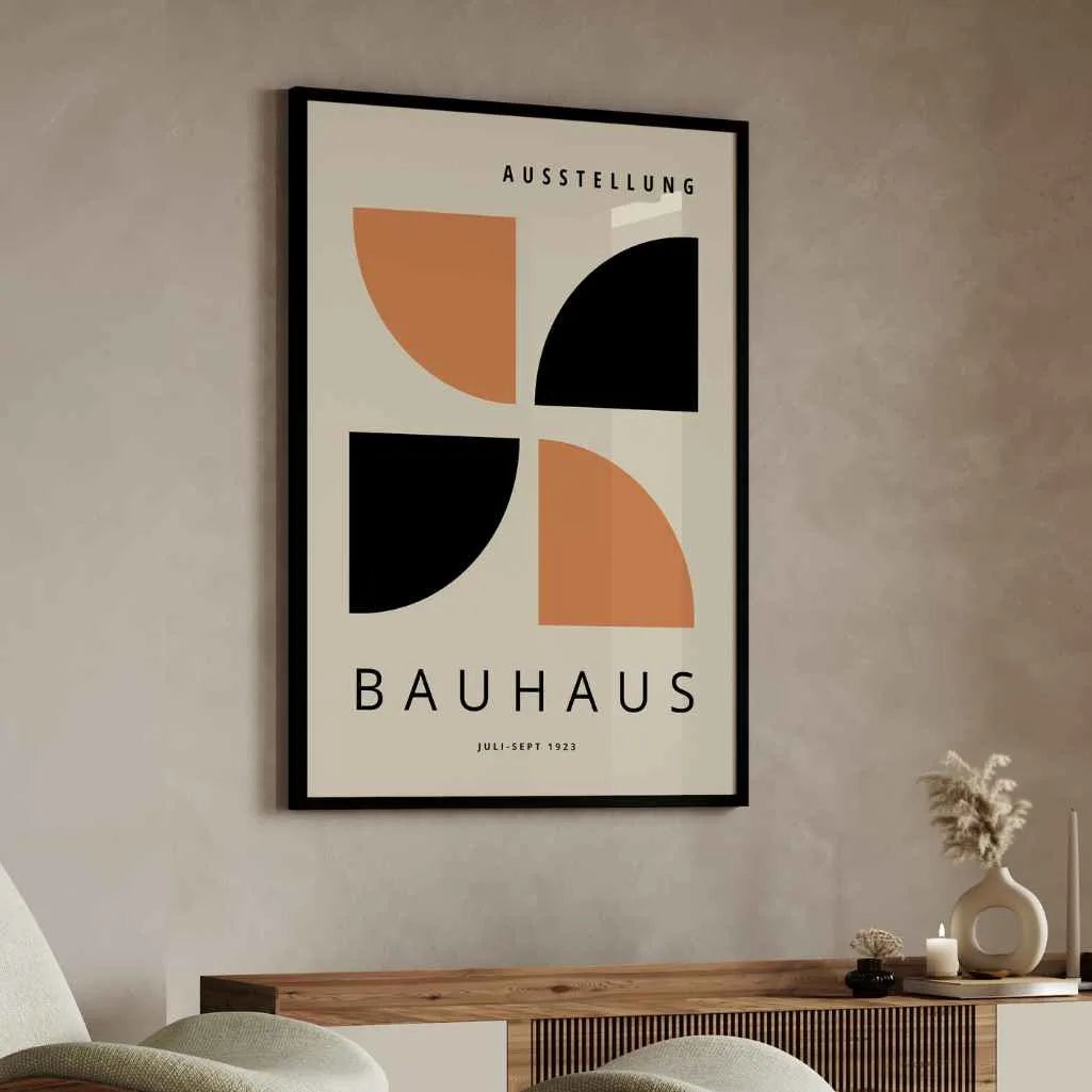Bauhaus Oranje Zwart Poster
