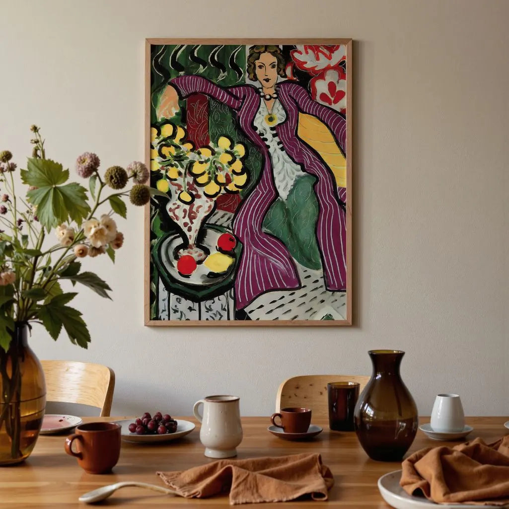 Henri Matisse Poster – Vrouw in paarse mantel