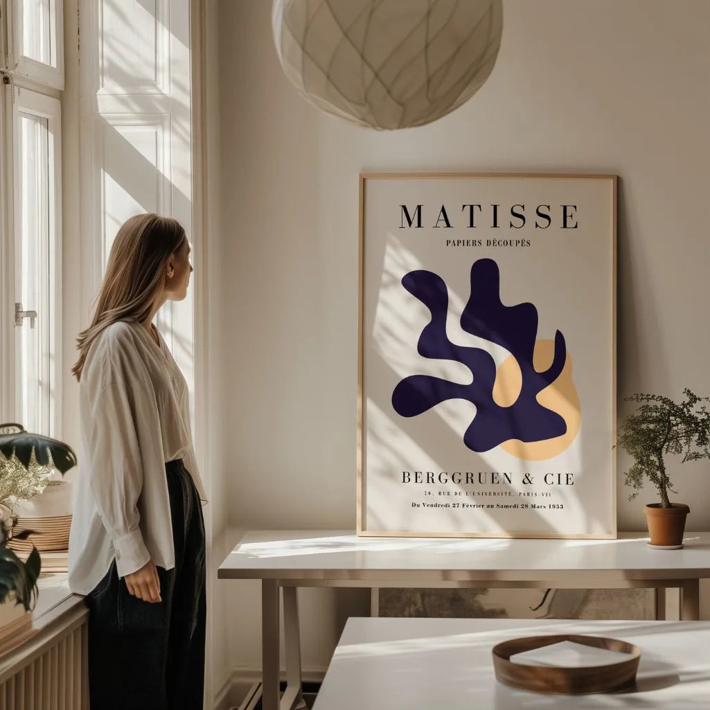 Henri Matisse Marineblauwe Abstracte Vorm Poster
