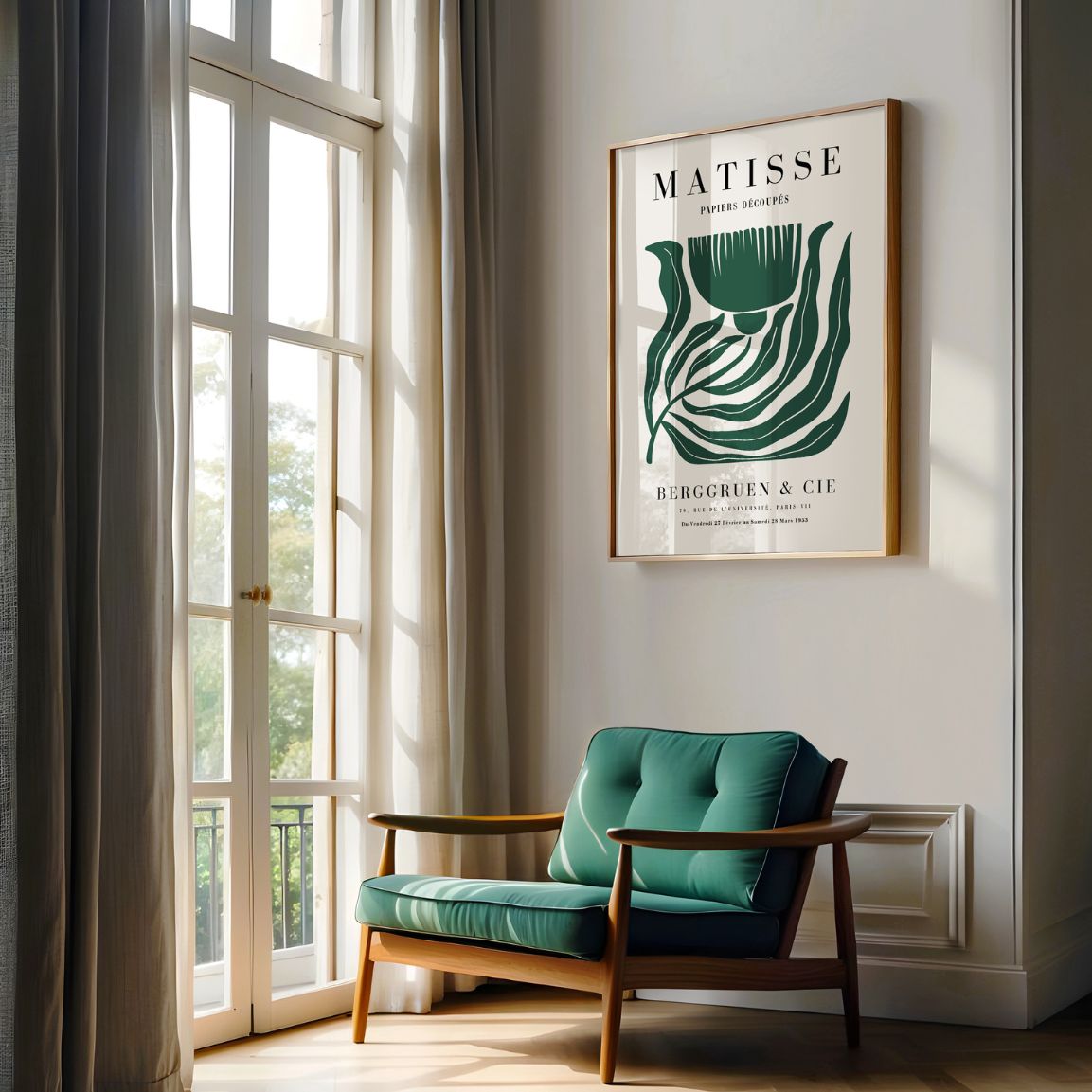 Matisse Groene Bloem Poster
