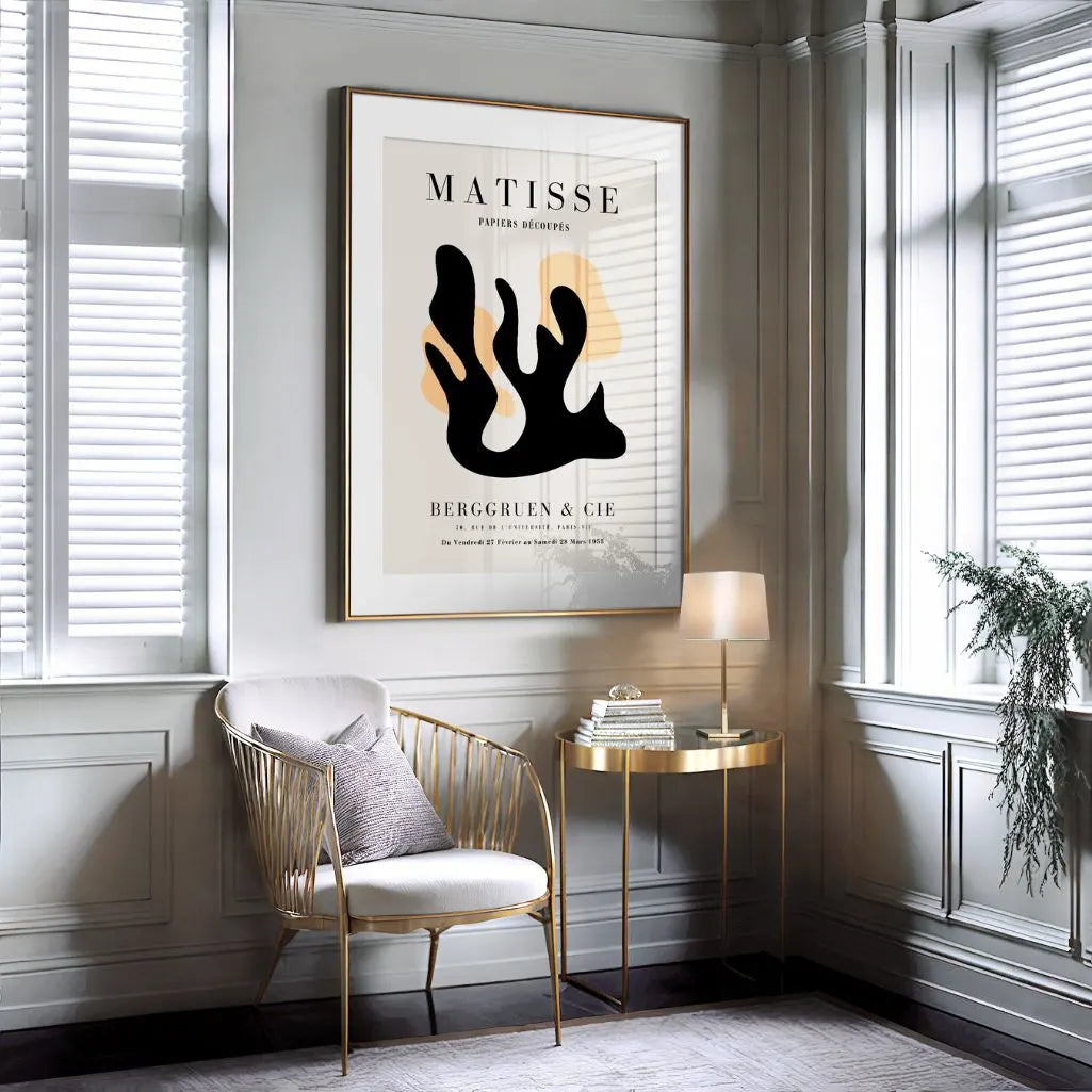 Henri Matisse Zwart Oranje Vorm Poster