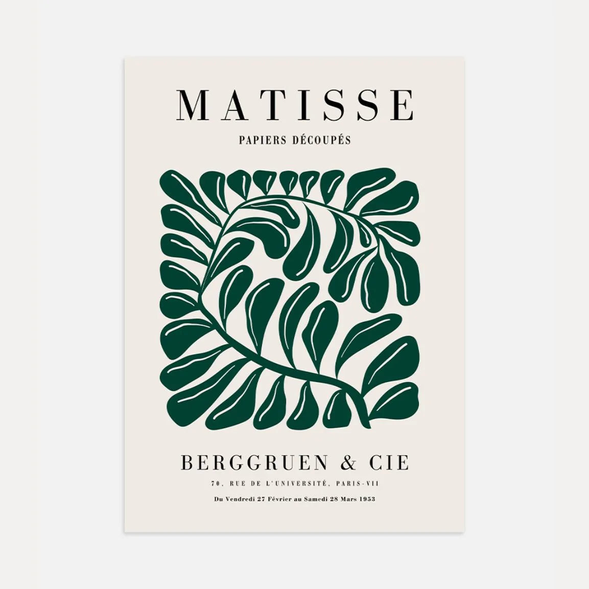 Matisse Groene Blad Poster