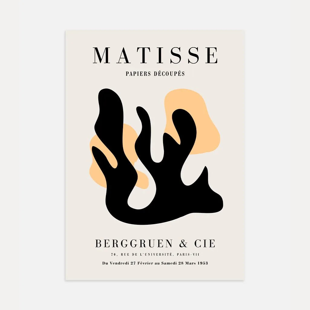 Henri Matisse Zwart Oranje Vorm Poster