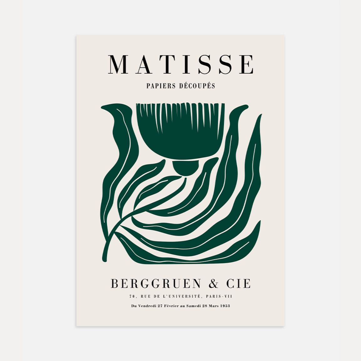 Matisse Groene Bloem Poster
