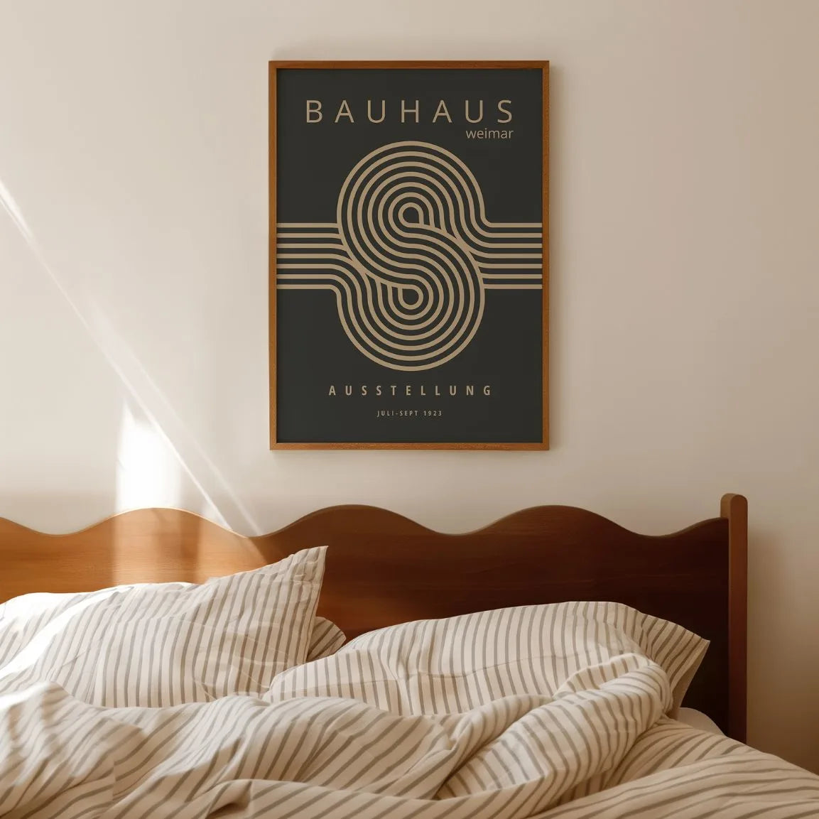 Bauhaus Beige Lijnen Poster