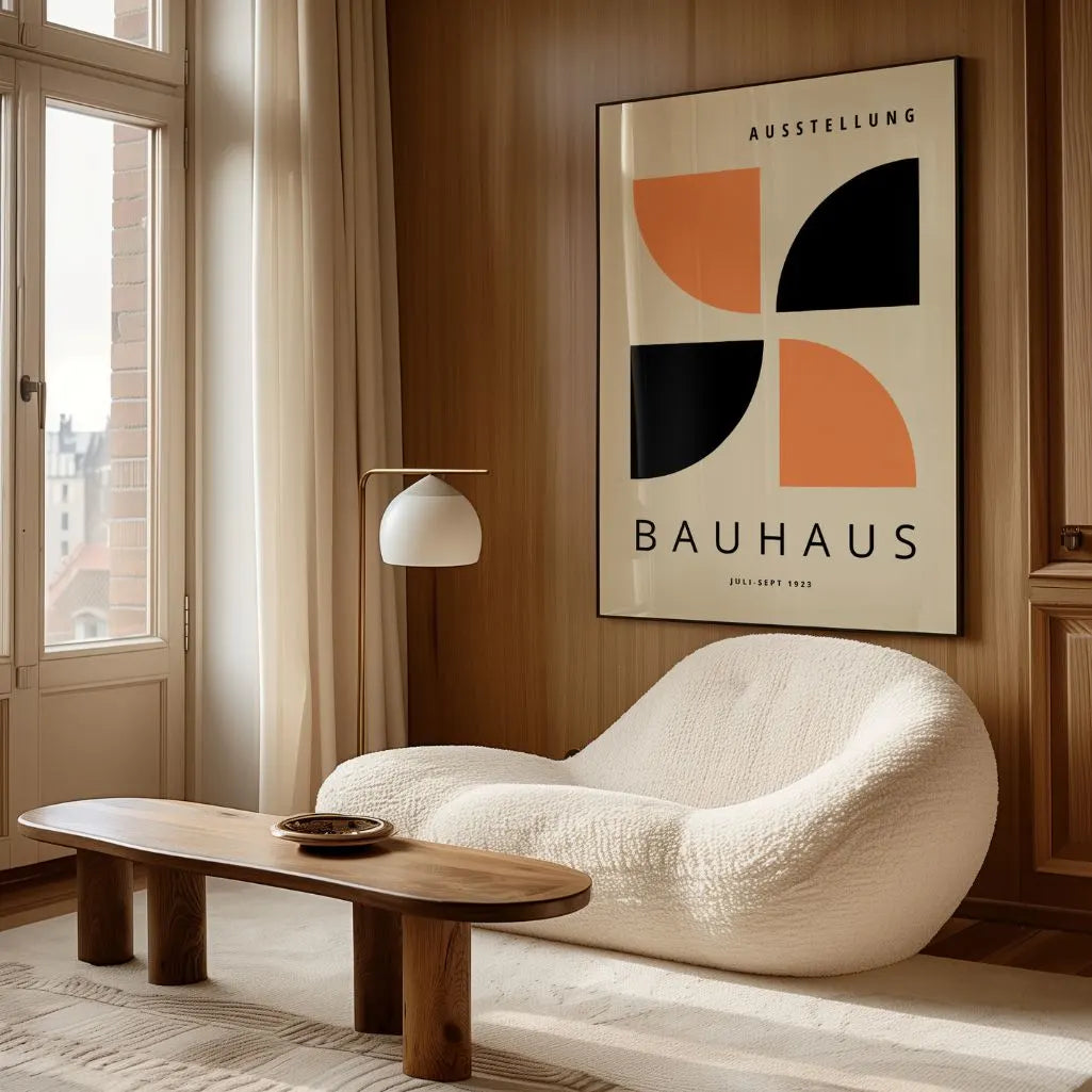 Bauhaus Oranje Zwart Poster