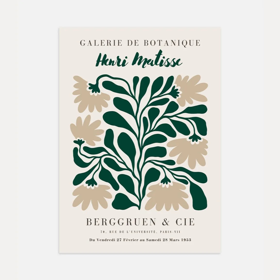 Matisse Beige Bladeren Poster