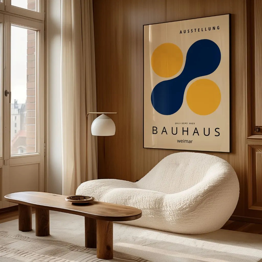 Bauhaus Gele Cirkels Poster