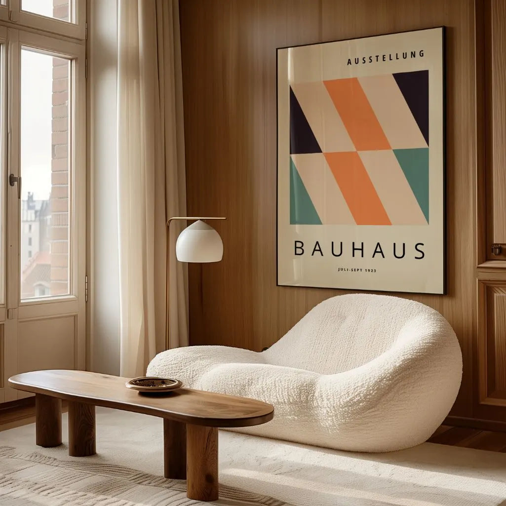 Bauhaus Diagonale Strepen Poster