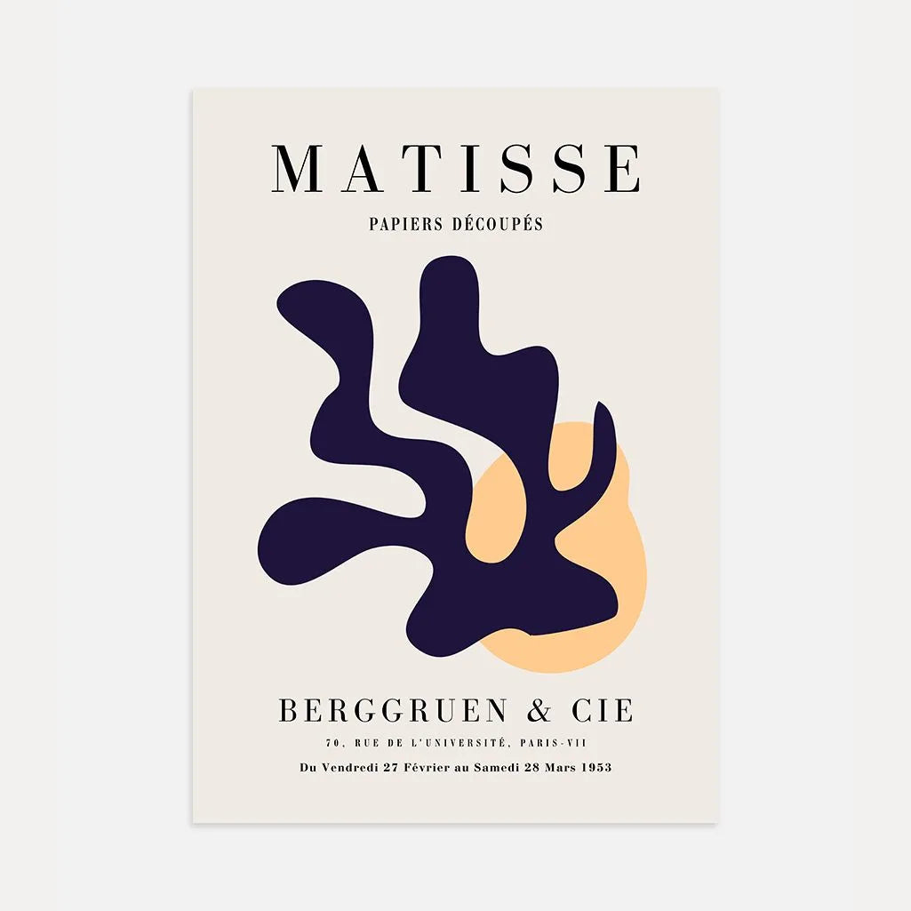 Henri Matisse Marineblauwe Abstracte Vorm Poster