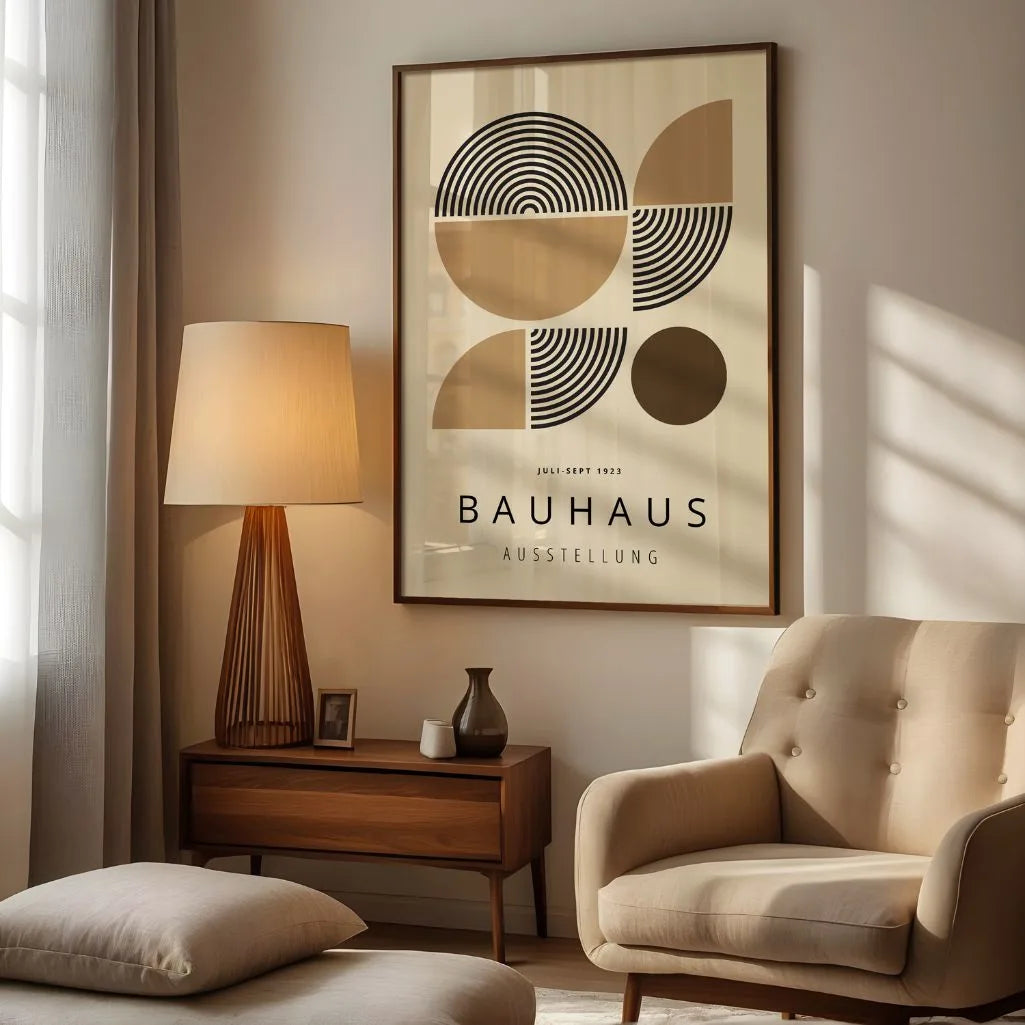Bauhaus Geometrische Helften Poster