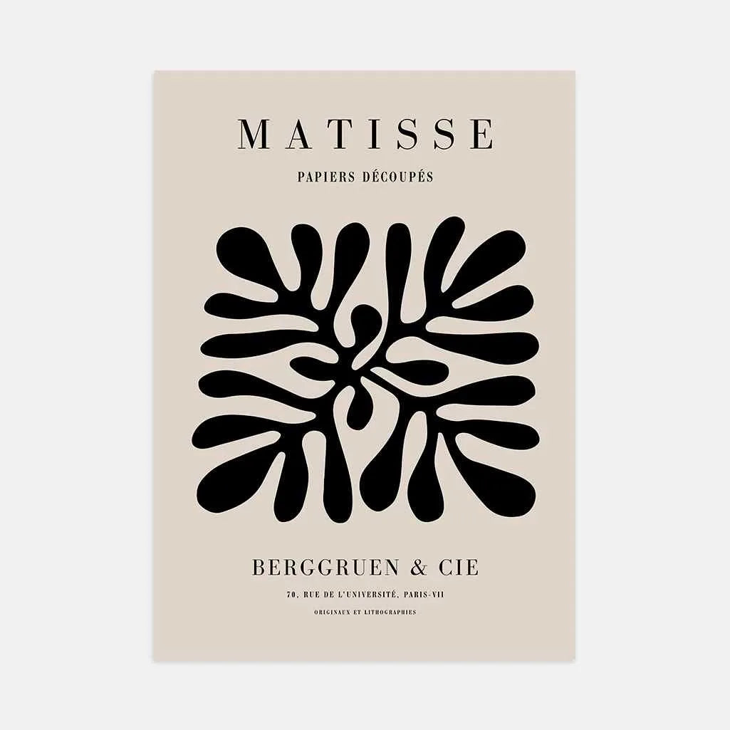 Henri Matisse – Minimalistisch Poster Beige & Zwart
