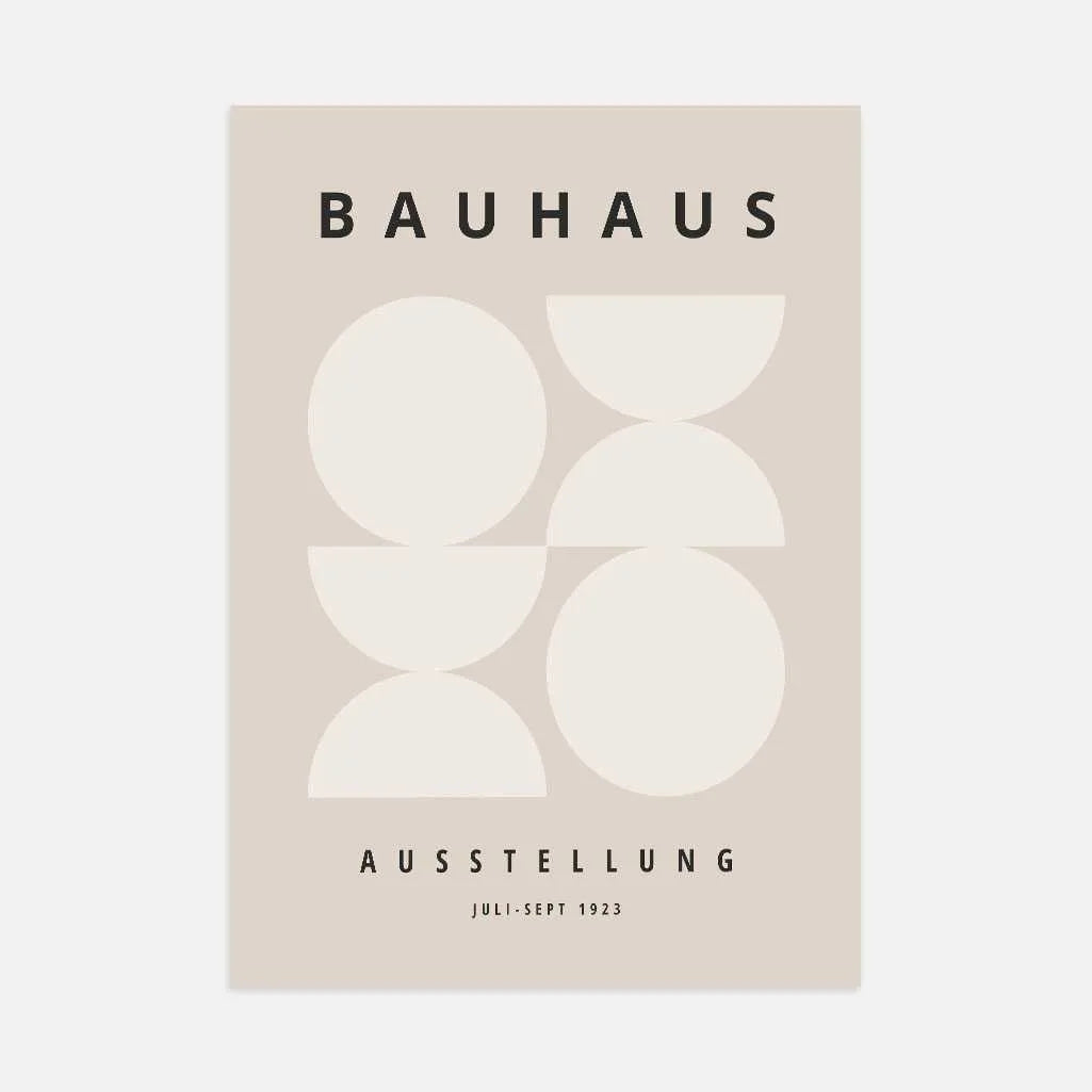 Beige Geometrische Bauhaus Poster