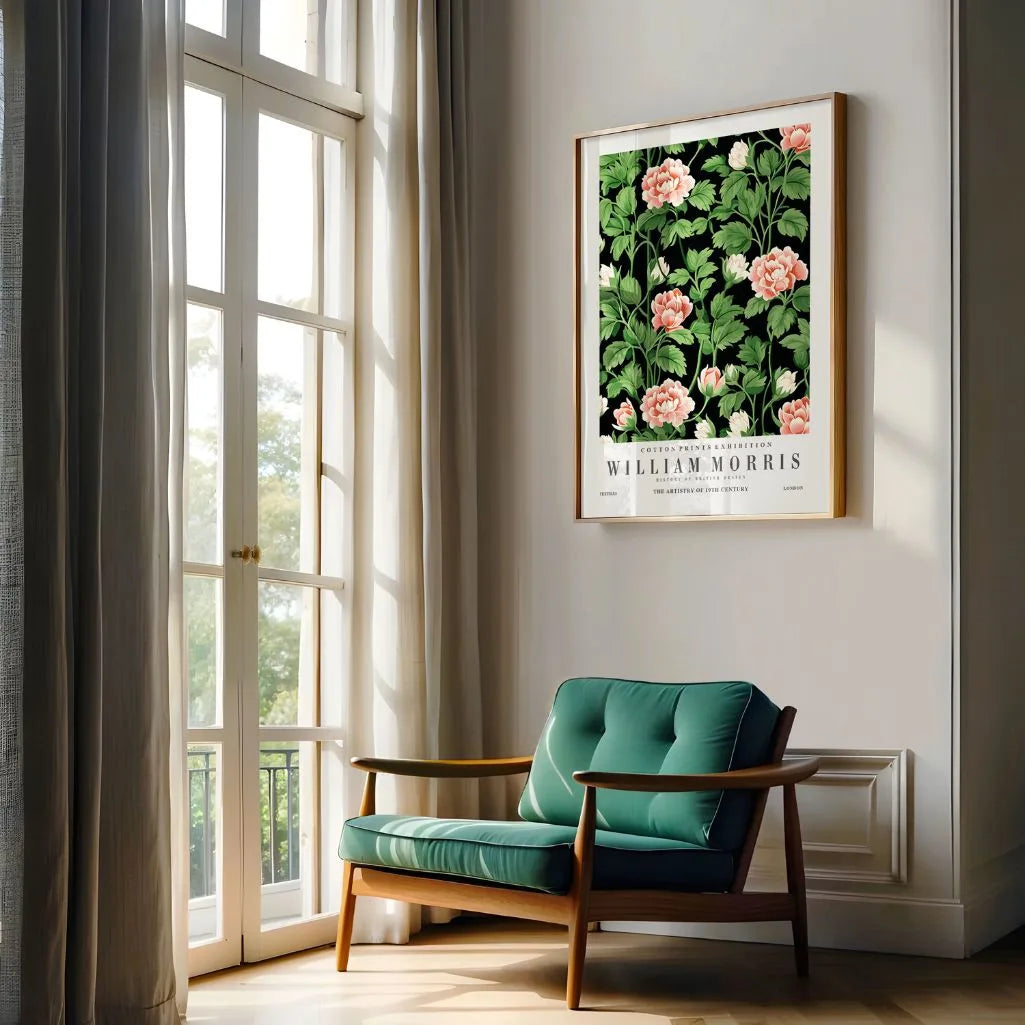 Poster – Roze Bloemenornament