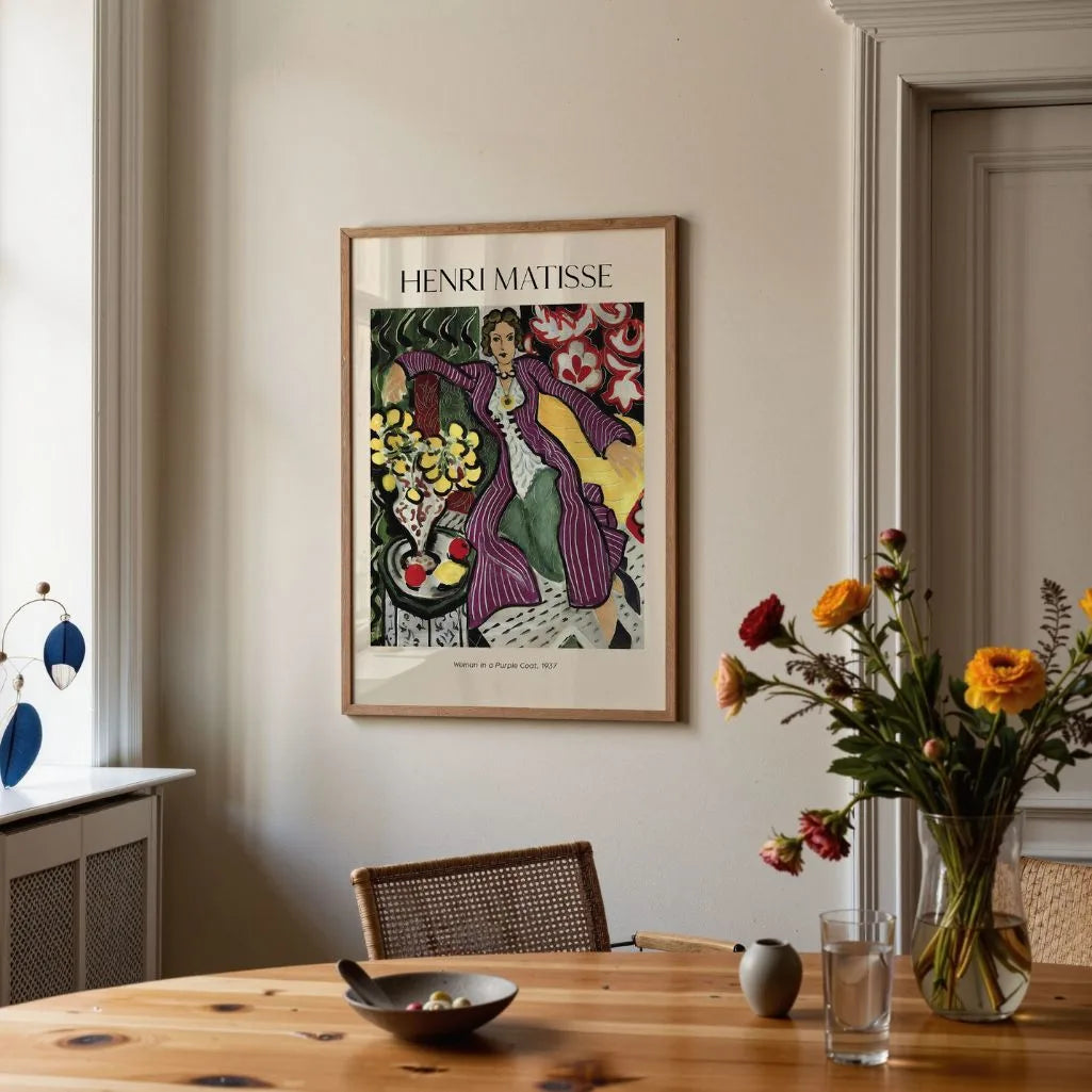 Henri Matisse Poster – Vrouw in een paarse jas