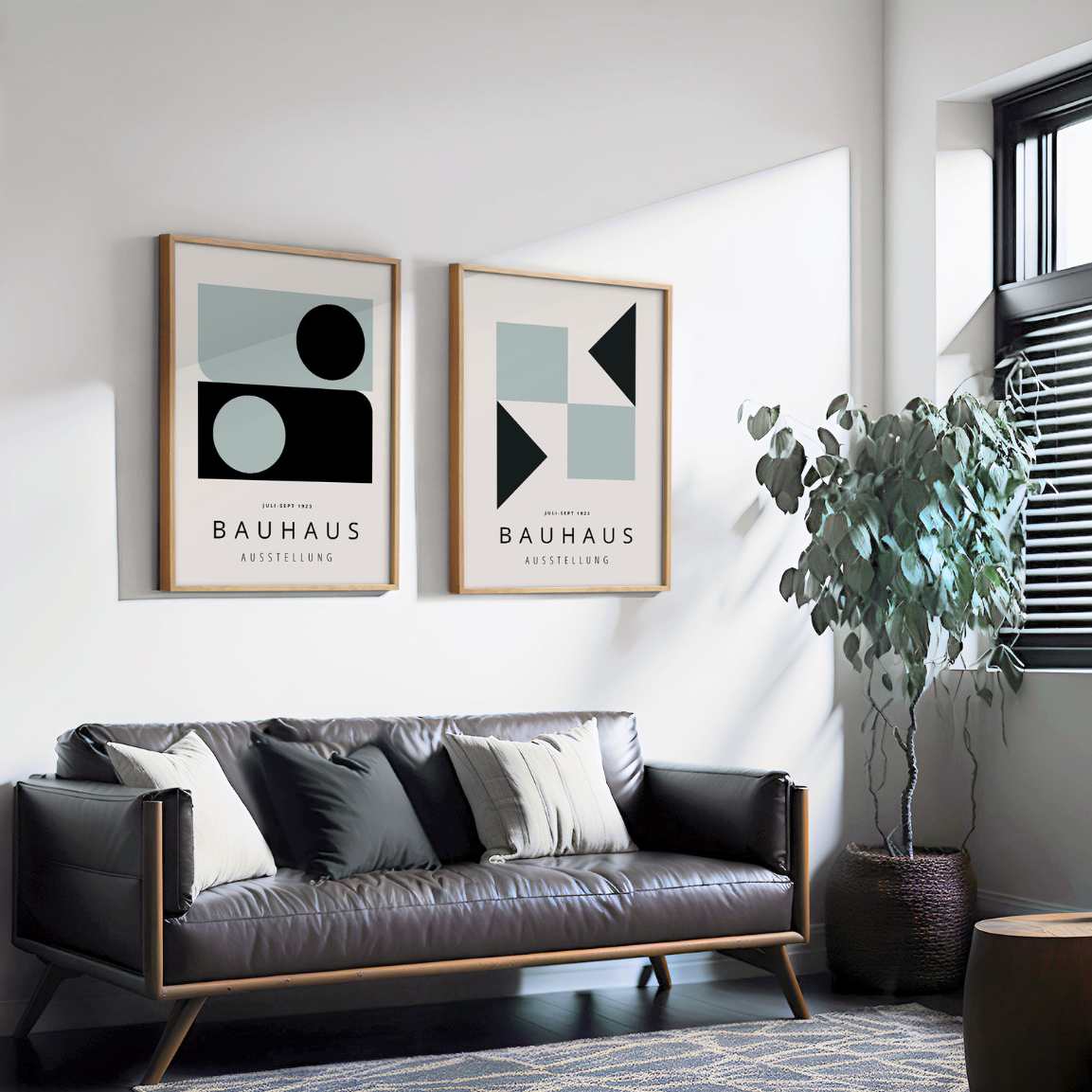 Poster – Bauhaus geometrie Set van 2