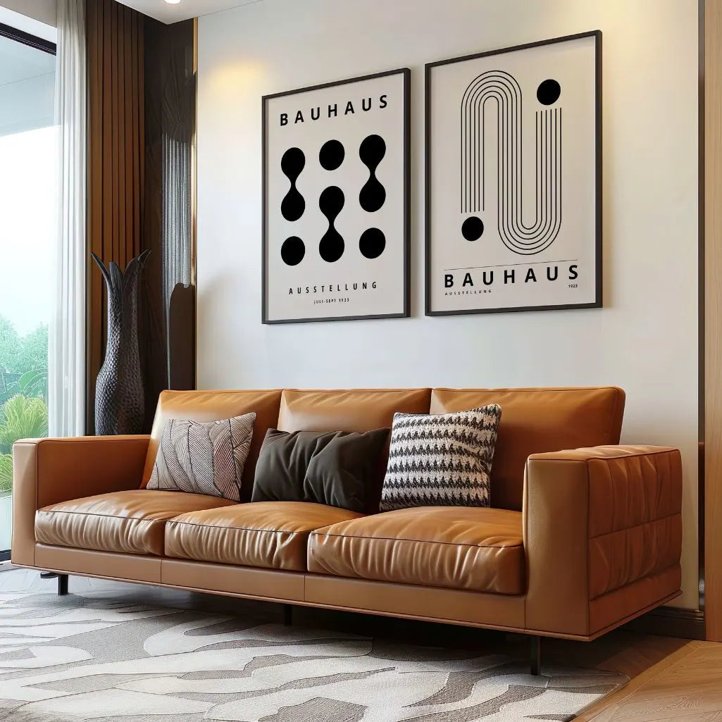 Bauhaus Zwarte Vormen – Set Van 2 Posters