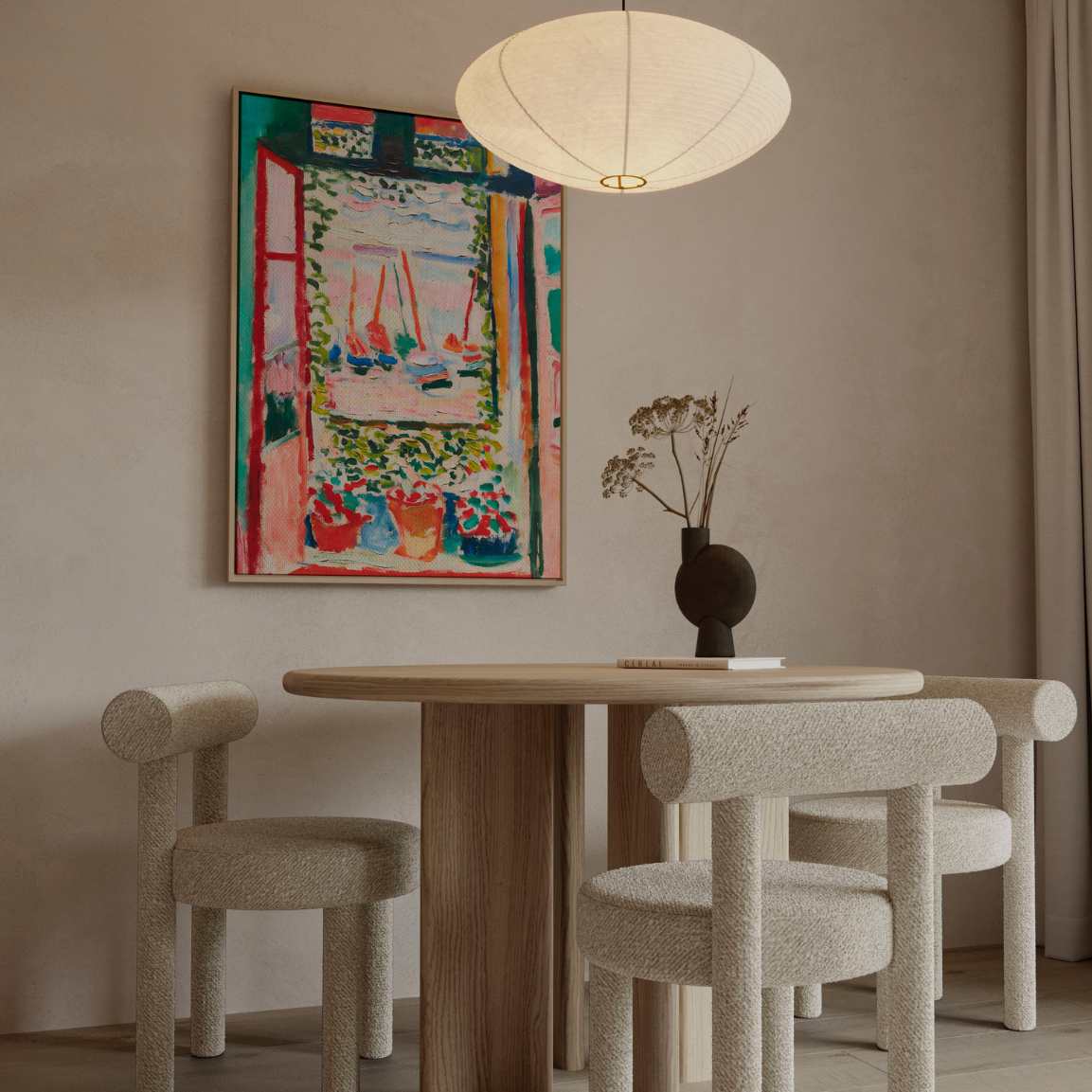 Ingelijst canvas – Het Open Raam