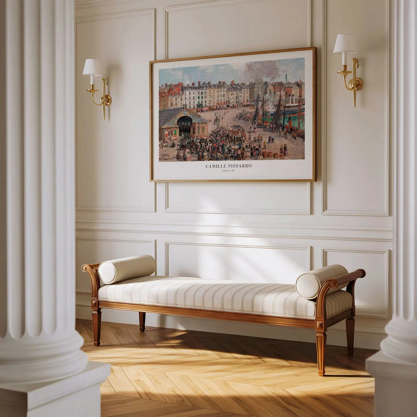 Camille Pissarro – Vismarkt Poster