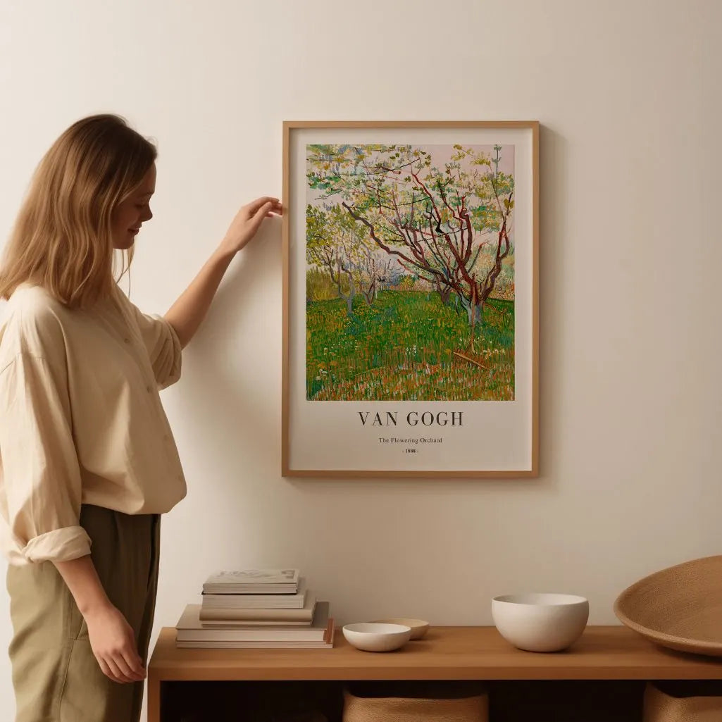 Vincent van Gogh – Bloeiende boomgaard Poster