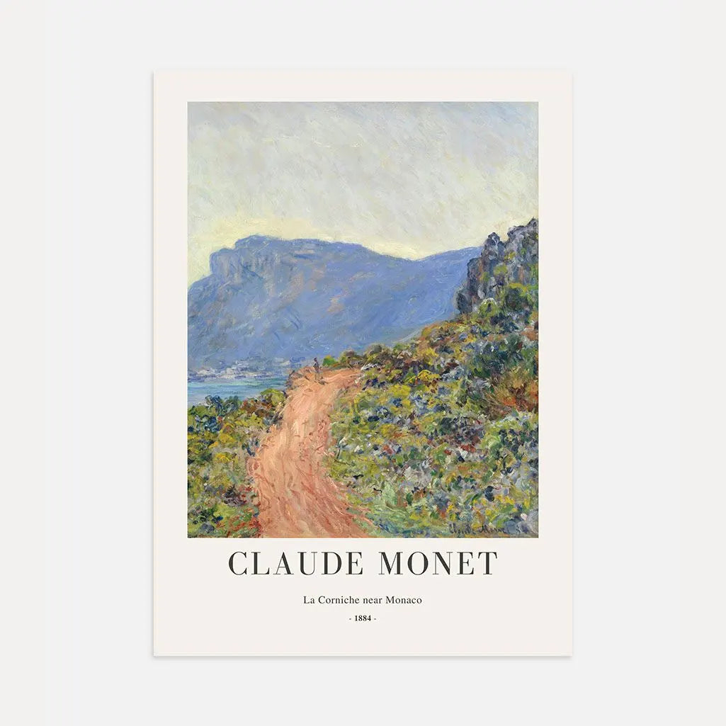Claude Monet – La Corniche bij Monaco (1884) Poster