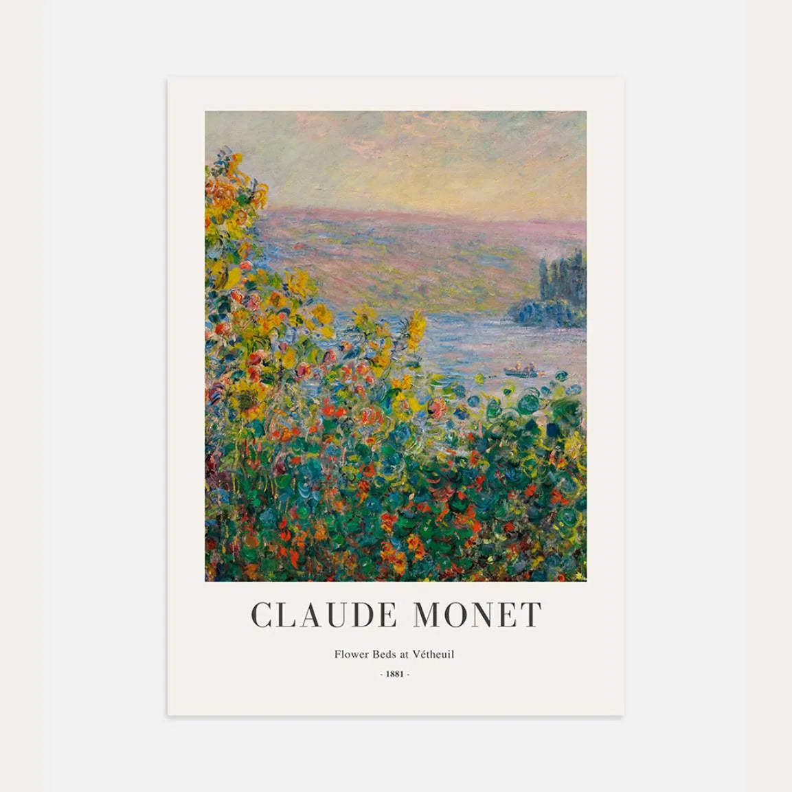 Claude Monet Poster – Bloembedden in Vétheuil