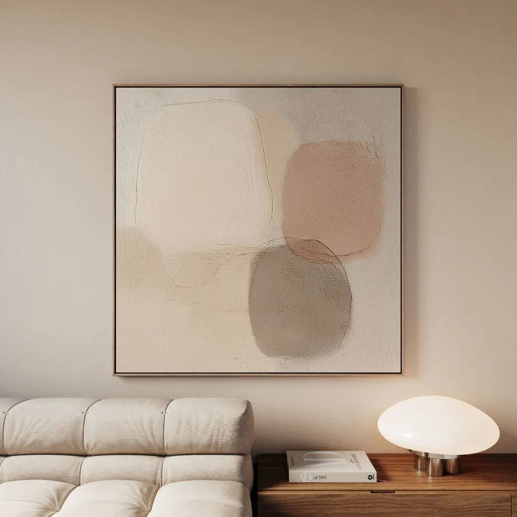 Ingelijst canvas – Neutrale balans