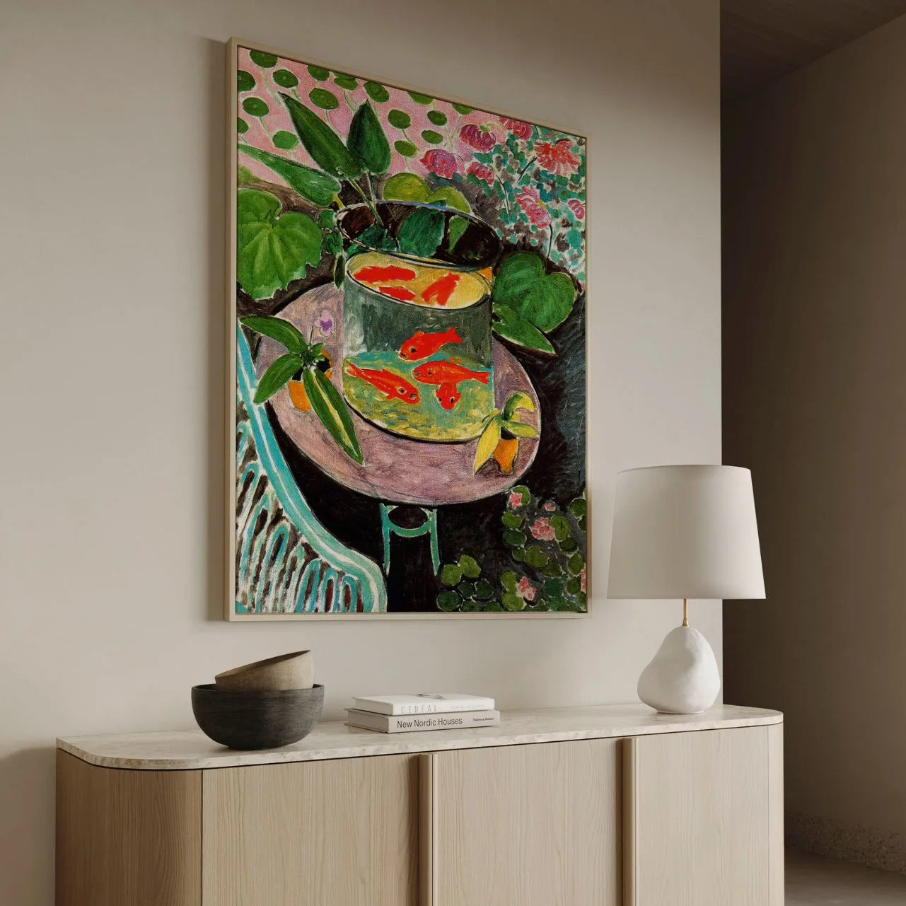 Ingelijst canvas – Goudvissen