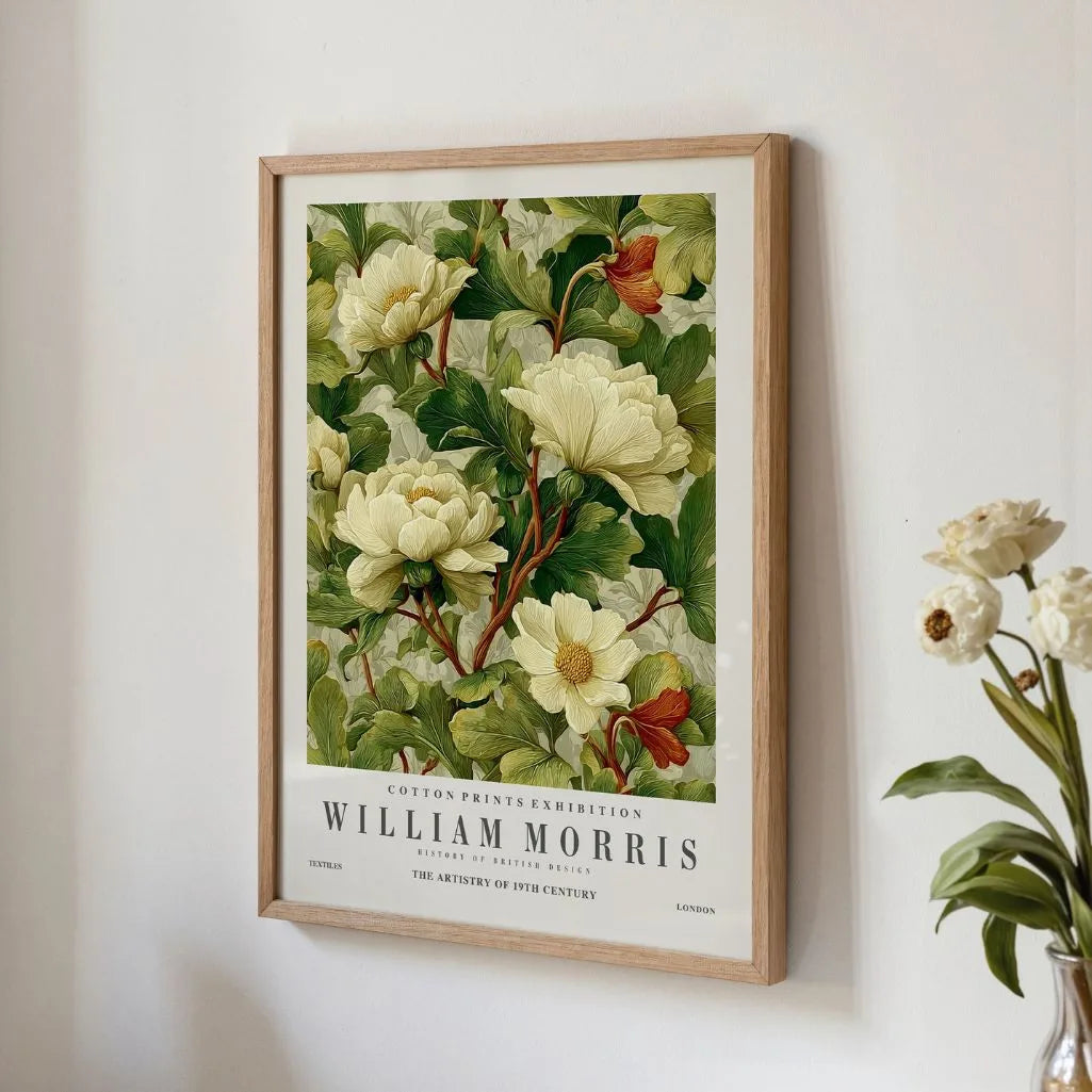 Poster – Crèmekleurige Bloemen