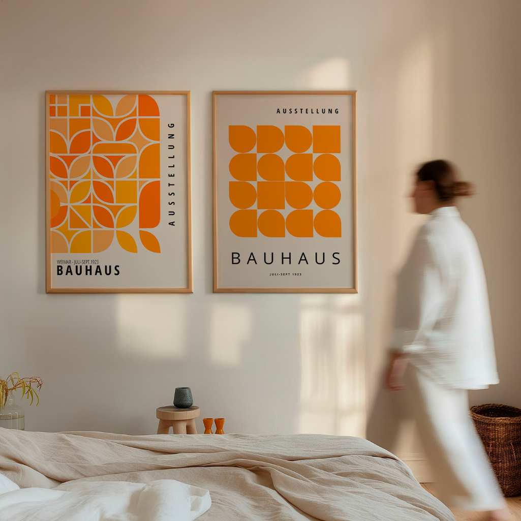 Bauhaus Oranje – Set van 2 posters
