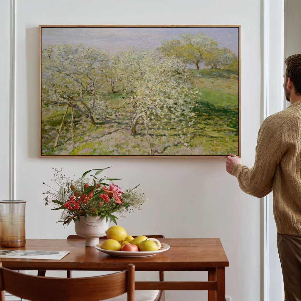 Ingelijst canvas - Lente Fruitbomen in bloei