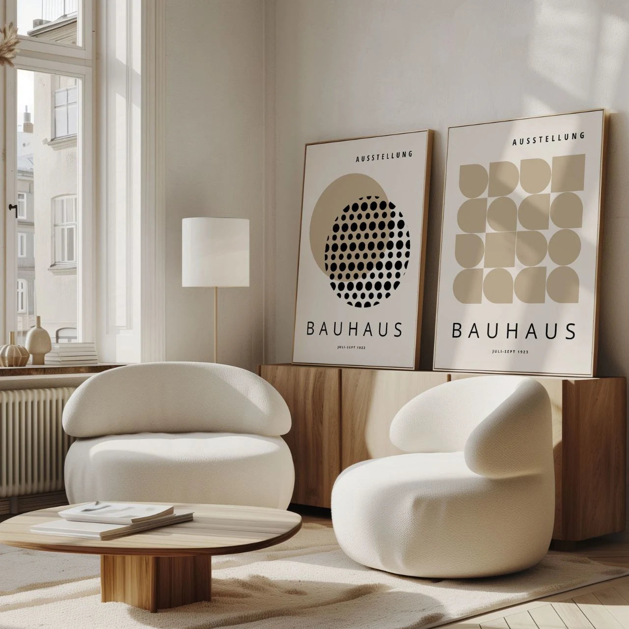 Bauhaus Lichtbeige – Set van 2 posters