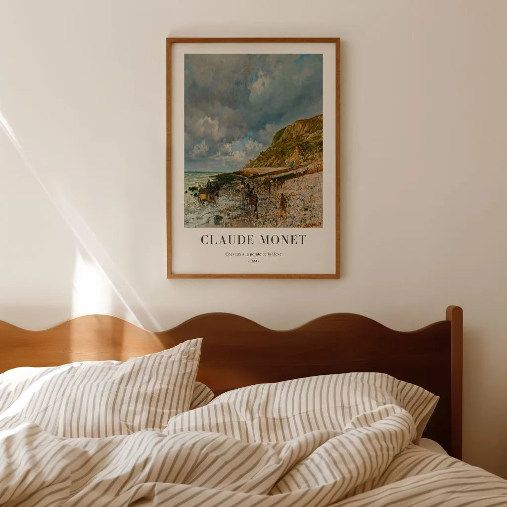 Claude Monet – Paarden bij de Pointe de la Hève Poster