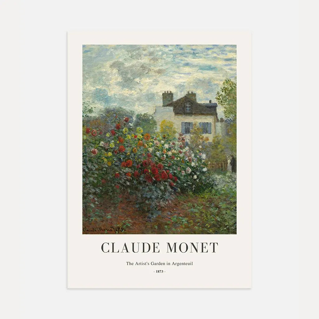 Claude Monet – De Tuin van de Kunstenaar in Argenteuil Poster