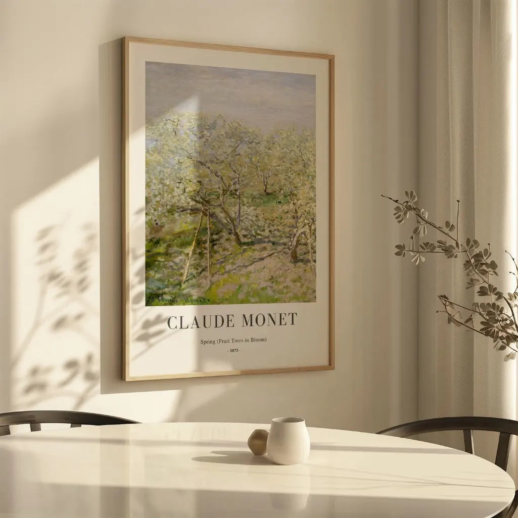 Monet Spring Fruit Trees in Bloom Poster