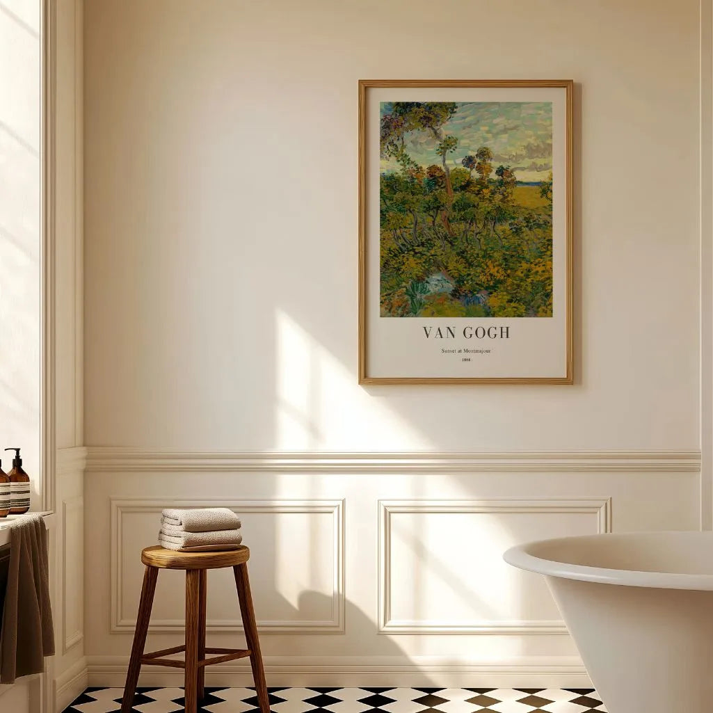 Vincent van Gogh – Zonsondergang bij Montmajour Poster