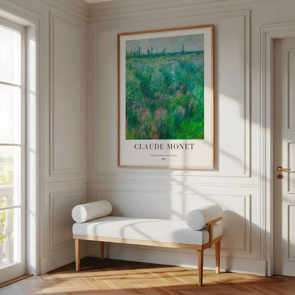 Claude Monet – Oevers van de Seine bij Vétheuil (1881) Poster