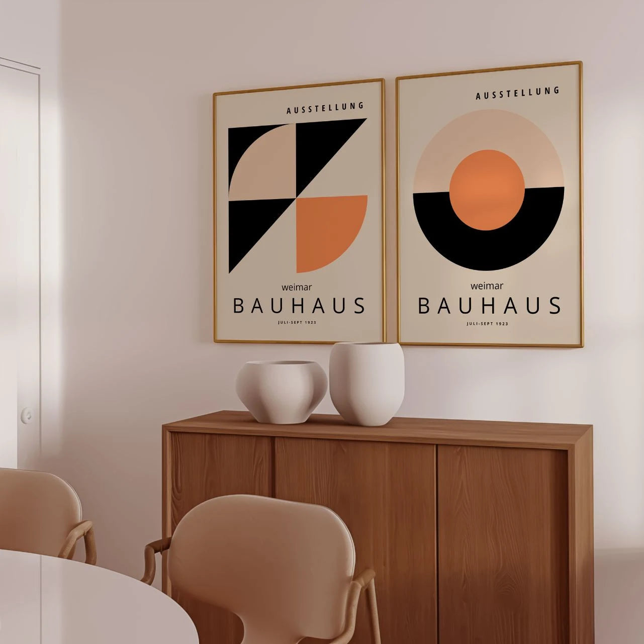 Bauhaus Terracotta – Set van 2 posters