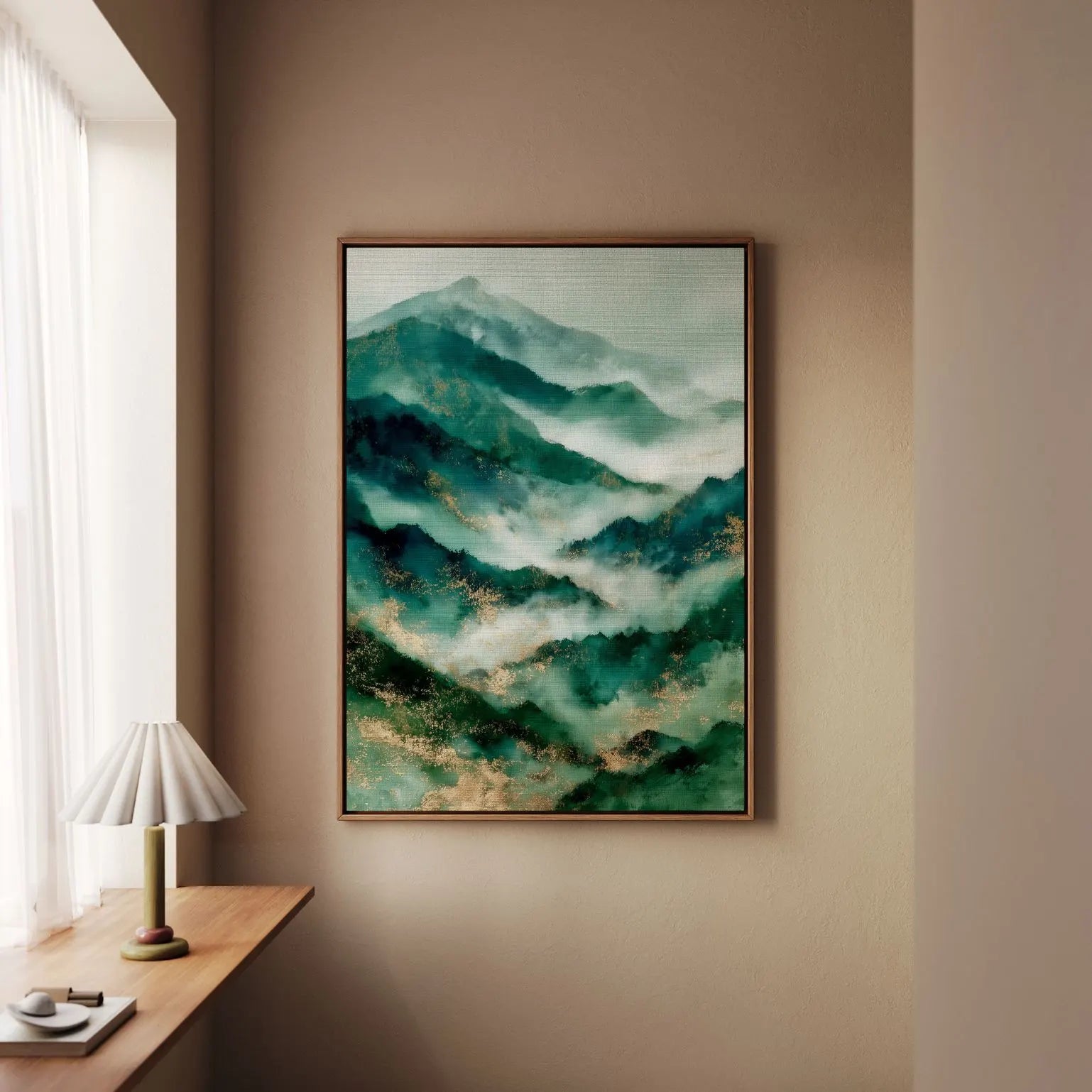 Ingelijst canvas Nevelige horizon