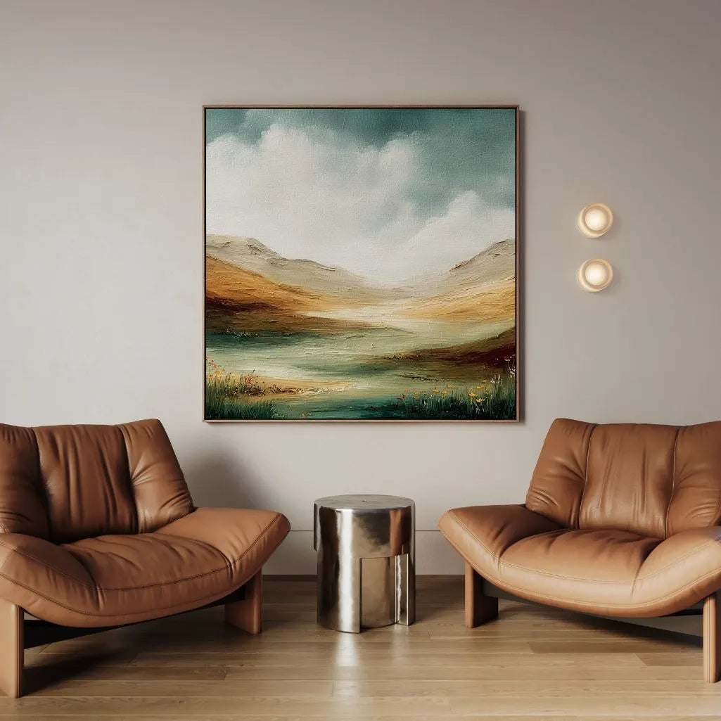 Ingelijst canvas – Groene vallei