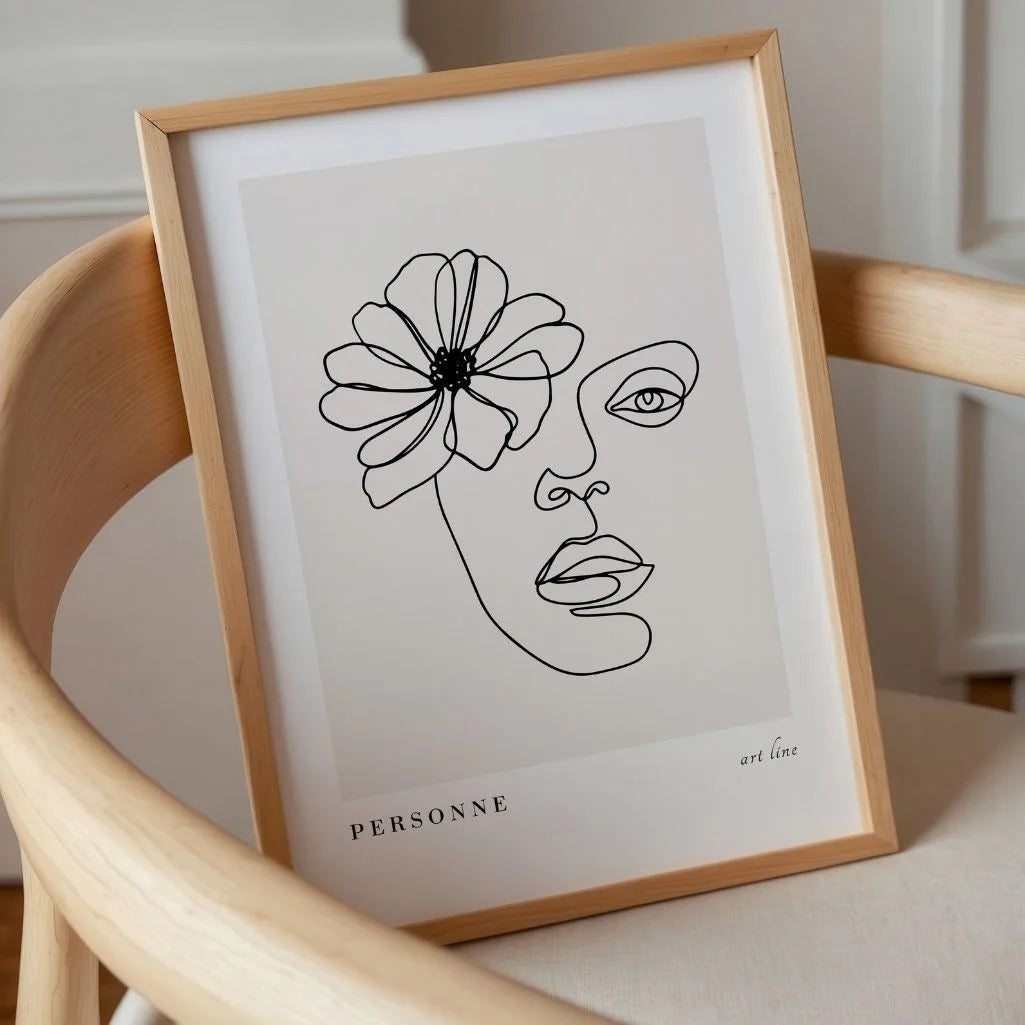 Poster – Bloemengezicht
