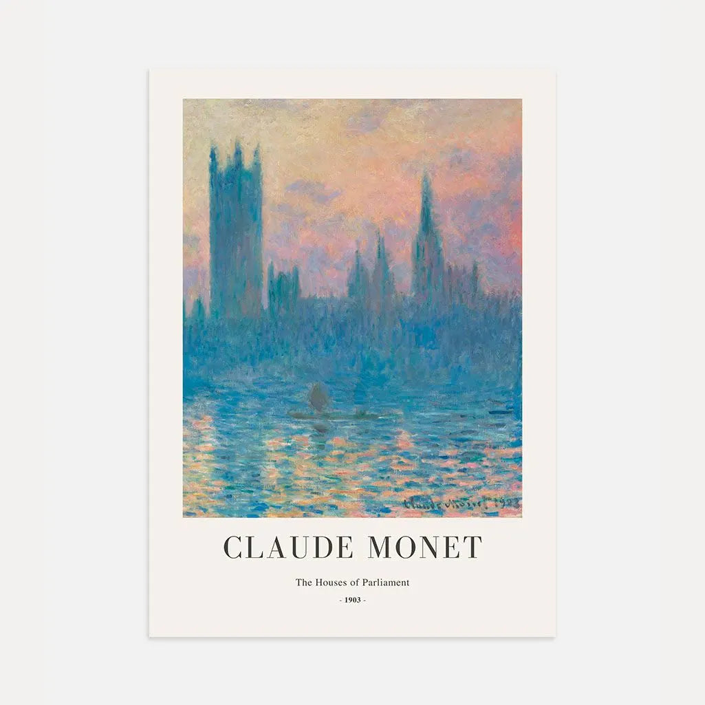 Claude Monet – Het Parlement in Londen Poster