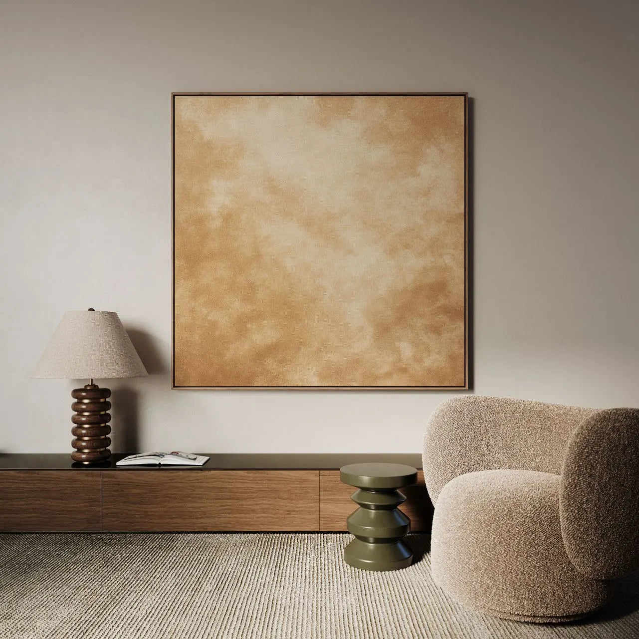 Ingelijst canvas – Woestijnstilte