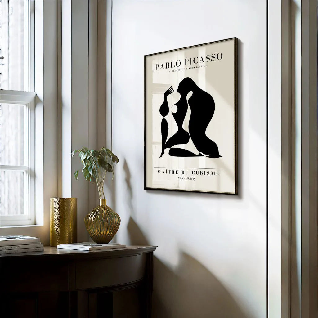 Door Pablo Picasso geïnspireerde poster – Zwarte vorm